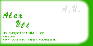 alex uti business card